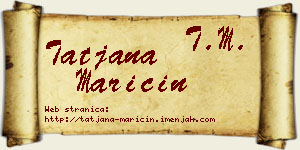 Tatjana Maričin vizit kartica